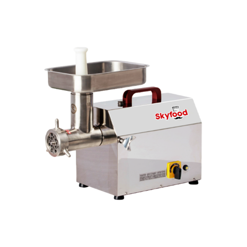 Skyfood Equipment SMG12F Stainless Steel Meat Grinder with Forward Reverse Switch 1HP 200 RPM Countertop Model 750W 115V