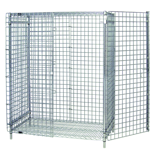 Quantum Food Service 1836-63SEC Security Unit Stationary 36W x 18D x 63H Chrome Plated NSF Certified