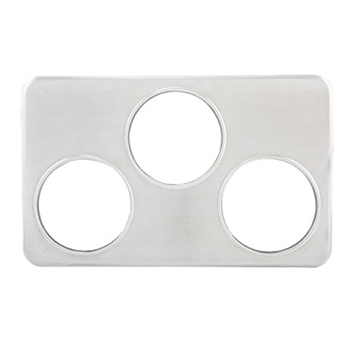 Winco ADP-666 Adapter Plate 21W x 13D for 4 qt Insets Stainless Steel 3 Holes