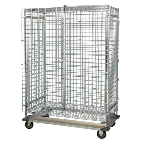 Quantum Food Service MD2460-70SEC Security Unit Mobile Dolly Base 60W x 24D x 70H Chrome Plated NSF