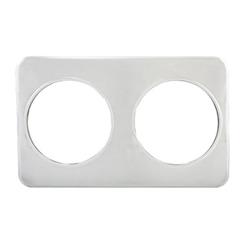 Winco ADP-808 Adapter Plate 21W x 13D Fits 7 Qt Insets Stainless Steel 2 Holes