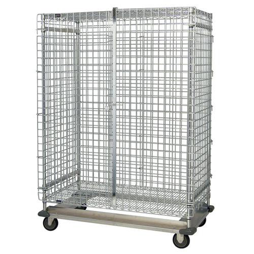 Quantum Food Service MD2448-70SEC Security Unit Mobile Dolly Base 48W x 24D x 70H Chrome Plated NSF