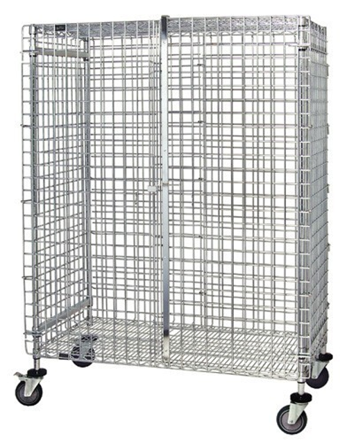 Quantum Food Service M2136-69SEC Security Unit Mobile Storage 36W x 21D x 69H Chrome Plated NSF Approved