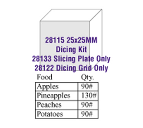 Robot Coupe 28133W Slicing Disc 25mm 1 Inch Replacement Accessory