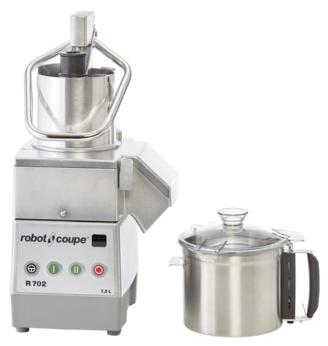 Robot Coupe R702 Combination Food Processor 75L Stainless Steel Bowl Continuous Feed Kit Two Speeds 240V 58A 24HP
