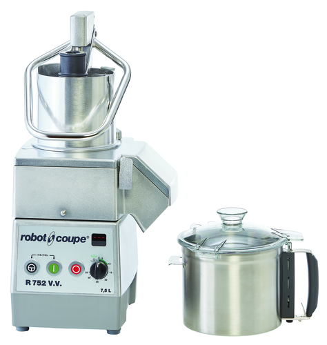 Robot Coupe R752VV Combination Food Processor 75L Stainless Steel Bowl Continuous Feed Kit Variable Speeds 2HP
