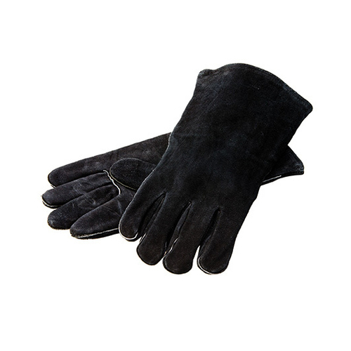 Lodge Cast Iron A5-2 Camp Gloves 16 Inch Long Heat Protection Black Lined for Indoor Outdoor Cooking