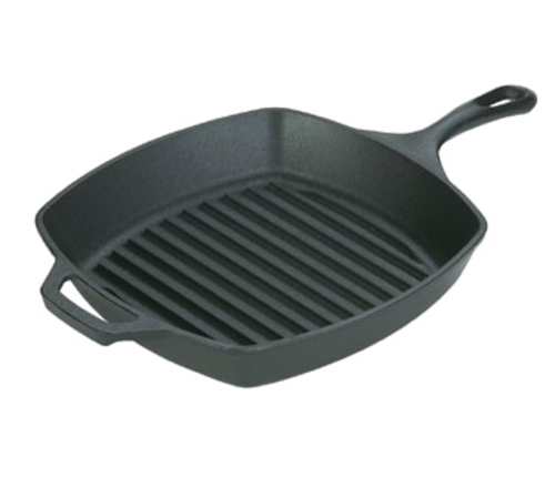 Lodge Cast Iron L8SGP3 Cast Iron Grill / Griddle Pan
