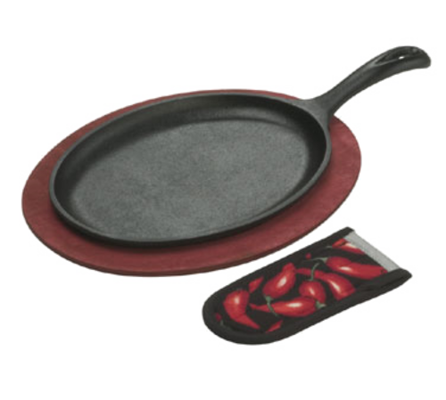 Lodge Cast Iron LFSR3 Sizzle Thermal Platter Set