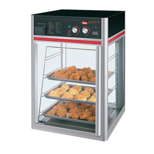 Hatco FSDT-1X-120 Flav-R-Savor holding and display cabinet 1 door 4 tier pan rack LED lighting 1440 watts 120v