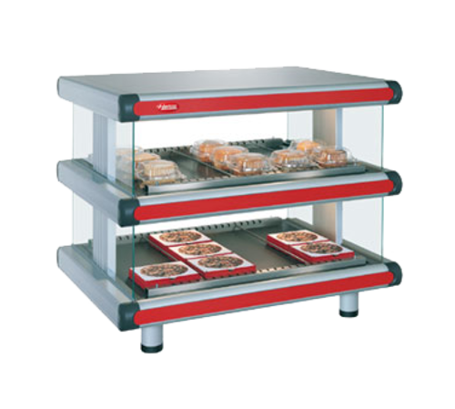 Hatco GR2SDH-54D Glo-Ray Designer Horizontal Display Warmer Countertop with Shelves and Thermostat