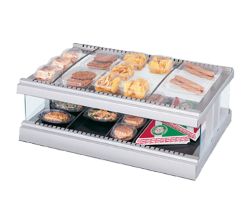 Hatco GR3SDH39 Glo-Ray Designer Horizontal Display Warmer 14 Rods Countertop Adjustable Thermostat Heated Glass Shelf