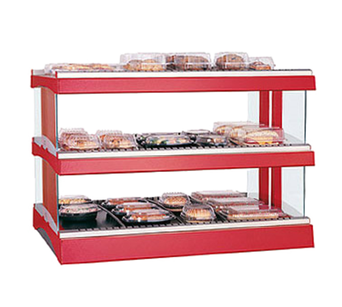 Hatco GR3SDH-39D Glo-Ray Designer Horizontal Display Warmer Dual Shelf Adjustable Thermostat Heated Glass Shelves