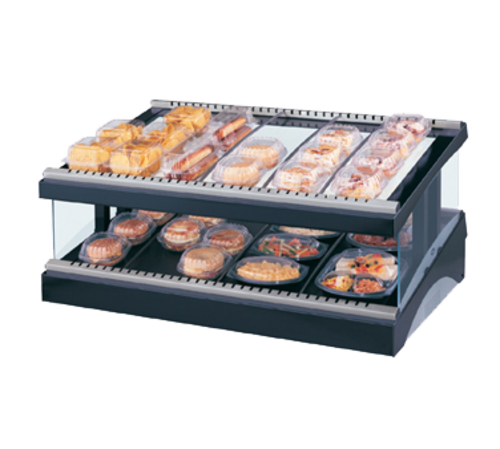 Hatco GR3SDS-33 Glo-Ray Designer Slant Display Warmer Countertop with Adjustable Thermostat and Heated Glass Shelf