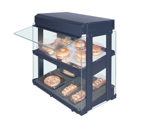 Hatco GRHW-1SGDS Glo-Ray Display Warmer Countertop Unit Slanted Base Heated Glass Shelf Infrared Heat Sneeze Guard