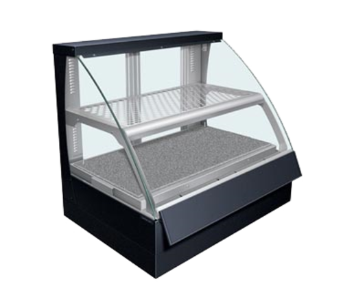 Hatco FSCD-2PD Flav-R-Savor Heated Display Case Curved Glass Countertop Design Double Shelf 1800 Watts Made in USA