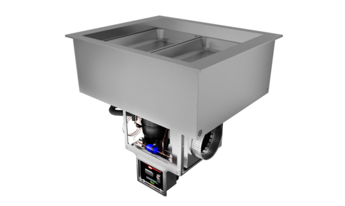 Hatco B-CWBP-2-R290 Drop In Cold Well with Sneeze Guard and Light for Two Pan Size Refrigeration