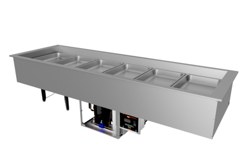 Hatco B-CWBP-5-R290 Drop-In Cold Well with Sneeze Guard and Light for 5 Pan Size Refrigeration