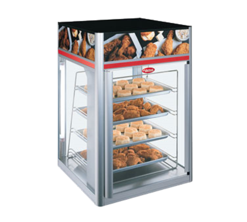 Hatco FSDT-2X Flav-R-Savor holding display cabinet 2 door 4 tier pan rack LED lighting 1440 watts Made in USA