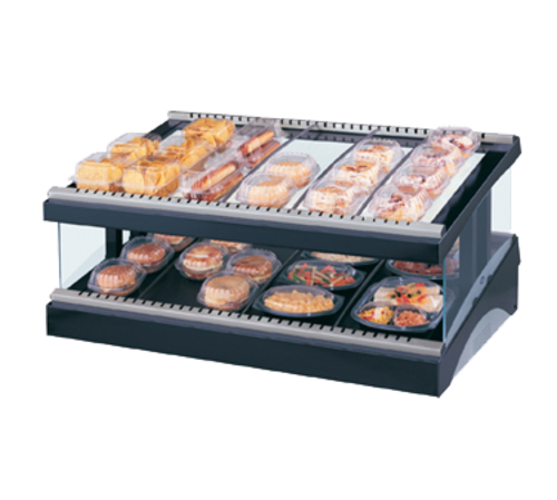 Hatco GR3SDS-39 Glo-Ray Designer Slant Display Warmer Countertop with Adjustable Thermostat and Heated Glass Shelf