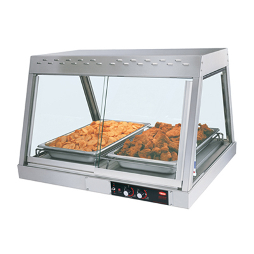 Hatco GRHD-2P Glo-Ray Heated Display Case Countertop See-Thru Design 2 Pan Single Shelf Infrared Heat Made in USA