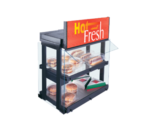 Hatco GRHW-1SGD Glo-Ray Mini-Merchandising Warmer Countertop Unit with Heated Glass Shelf and Sneeze Guard