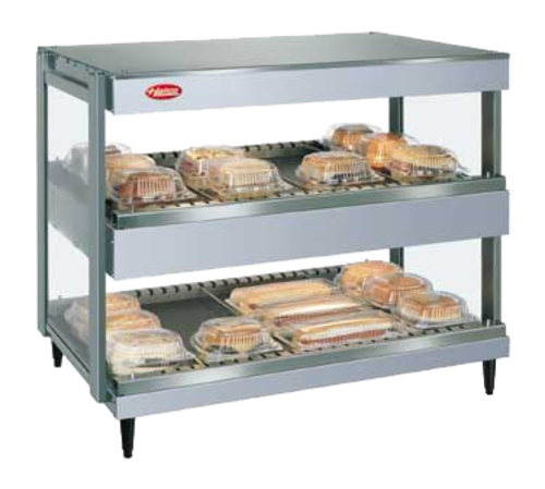 Hatco GRSDH-30D Glo-Ray Merchandising Warmer Countertop Pass Thru Design with Adjustable Dividers and Infrared Heat