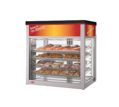 Hatco WFST-1X Flav-R-Savor Large Capacity Merchandising Cabinet Countertop with Intermediate Racks and French Style Doors