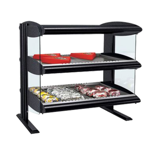 Hatco HXMH-36D Horizontal Heated Merchandiser LED Lighting Warmer 36 Inch Countertop Dual Shelf Infrared Heat