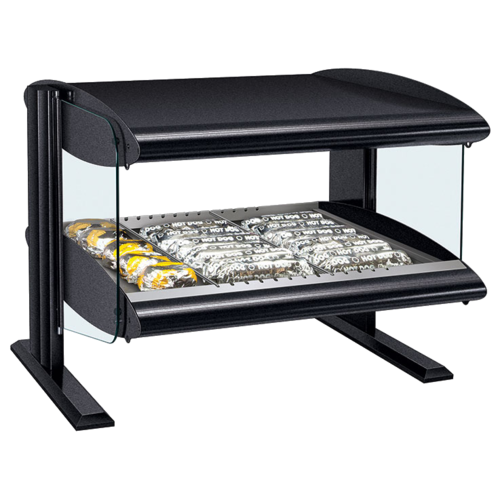 Hatco HXMH-30 Horizontal Heated Merchandiser LED Lighting Warmer 30 Inch Countertop with Shelf and Divider Rods