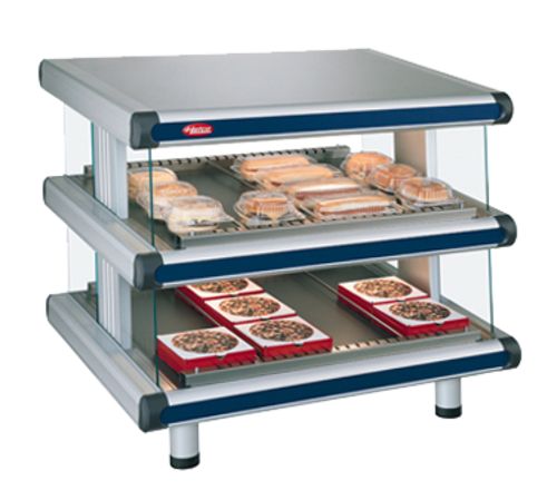 Hatco GR2SDS36DL1420P Glo-Ray Designer Slant Display Warmer Countertop with Adjustable Thermostat and Infrared Heat