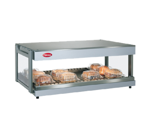 Hatco GRSDH-36 Glo-Ray Merchandising Warmer Countertop Pass Thru Design with Horizontal Shelf and Adjustable Dividers