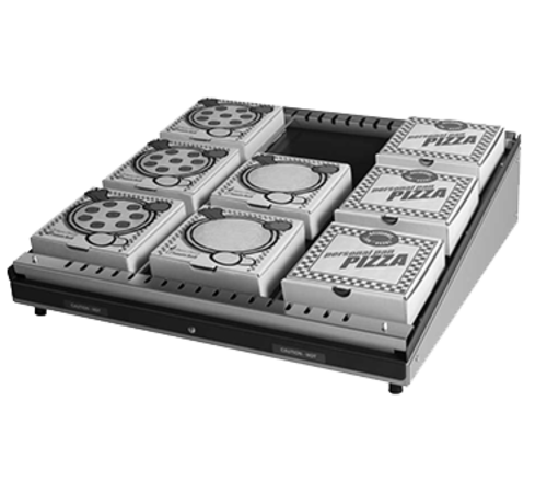 Hatco GRPWS-2424 Glo-Ray Pizza Warmer Countertop Pass-Thru Single Slant Shelf 24x24 Stainless Steel 345 Watts