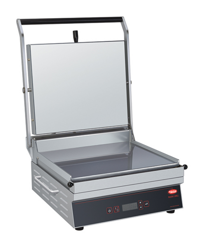 Hatco PG14F1515 Panini Grill Single Flat Plates Adjustable Digital Controls 500°F Stainless Steel Frame