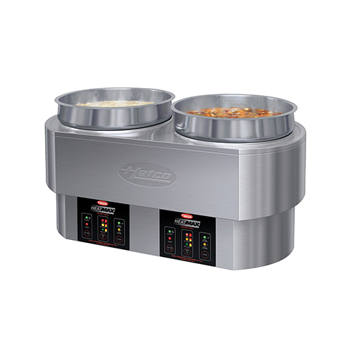 Hatco RHW-2-240 Round Food Warmer Cooker Electric Countertop 11 qt Pan Capacity Stainless Steel 240v 2.0-2.7kW