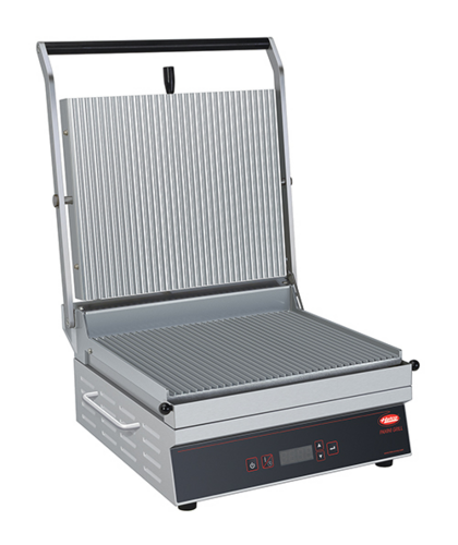 Hatco PG14G-1 Panini Grill Single Grooved Plates Adjustable Digital Controls Stainless Steel Frame