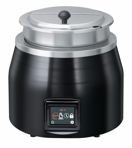 Hatco SWC-11QT-QS@B Dry Soup Warmer Countertop 11 qt Pre-programmed with 4 Customizable Presets Bold Black Finish