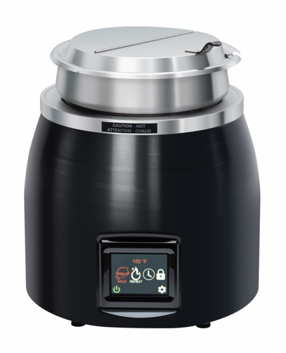 Hatco SWC-7QT Dry Soup Warmer Countertop 7 qt Pre-programmed with 4 Customizable Presets Bold Black Finish 425 Watts