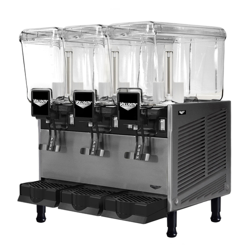 Vollrath VBBD3-37-S Pre-Mix Refrigerated Beverage Dispenser 3 Bowl