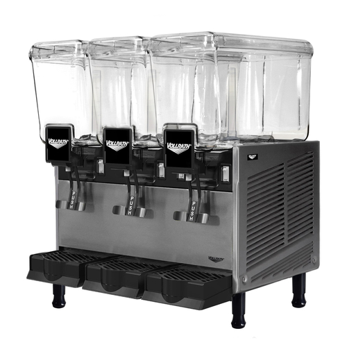 Vollrath VBBD3-37-F Pre-Mix Refrigerated Beverage Dispenser 3 Bowl 35F to 41F