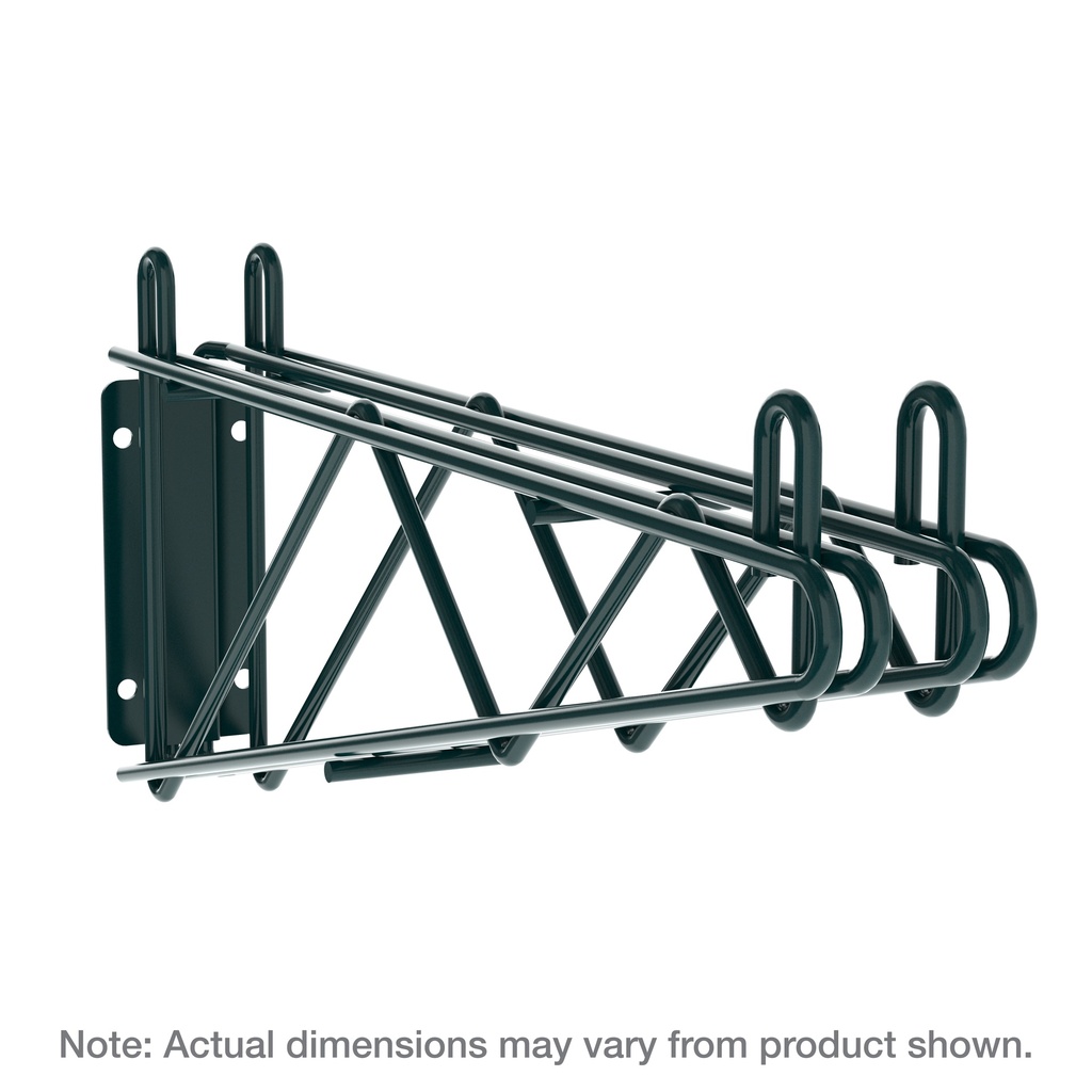 Metro 2WD24K3 Super Erecta Direct Wall Mount Double Shelf Bracket for 24" Wide Shelves, Metroseal Green Epoxy