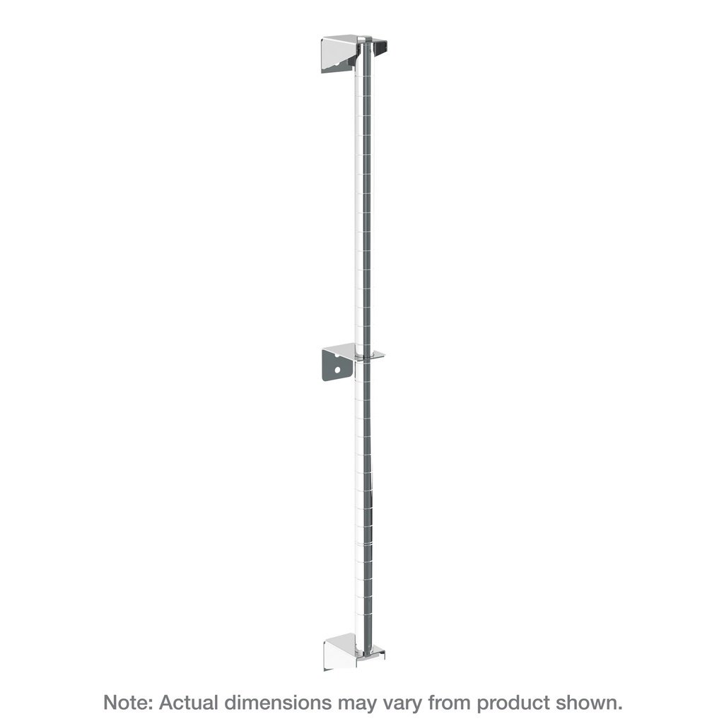 Metro 54PDF Super Erecta Wall Mount Post, Chrome, 54" H