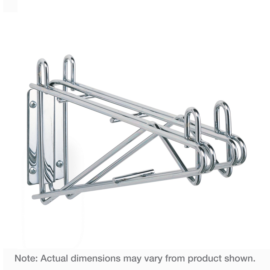 Metro 2WD24C Super Erecta Direct Wall Mount Double Shelf Bracket for 24" Wide Shelves, Chrome