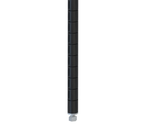 Metro 74PQBL qwikSLOT Wire Shelving Post, Black, 74"H