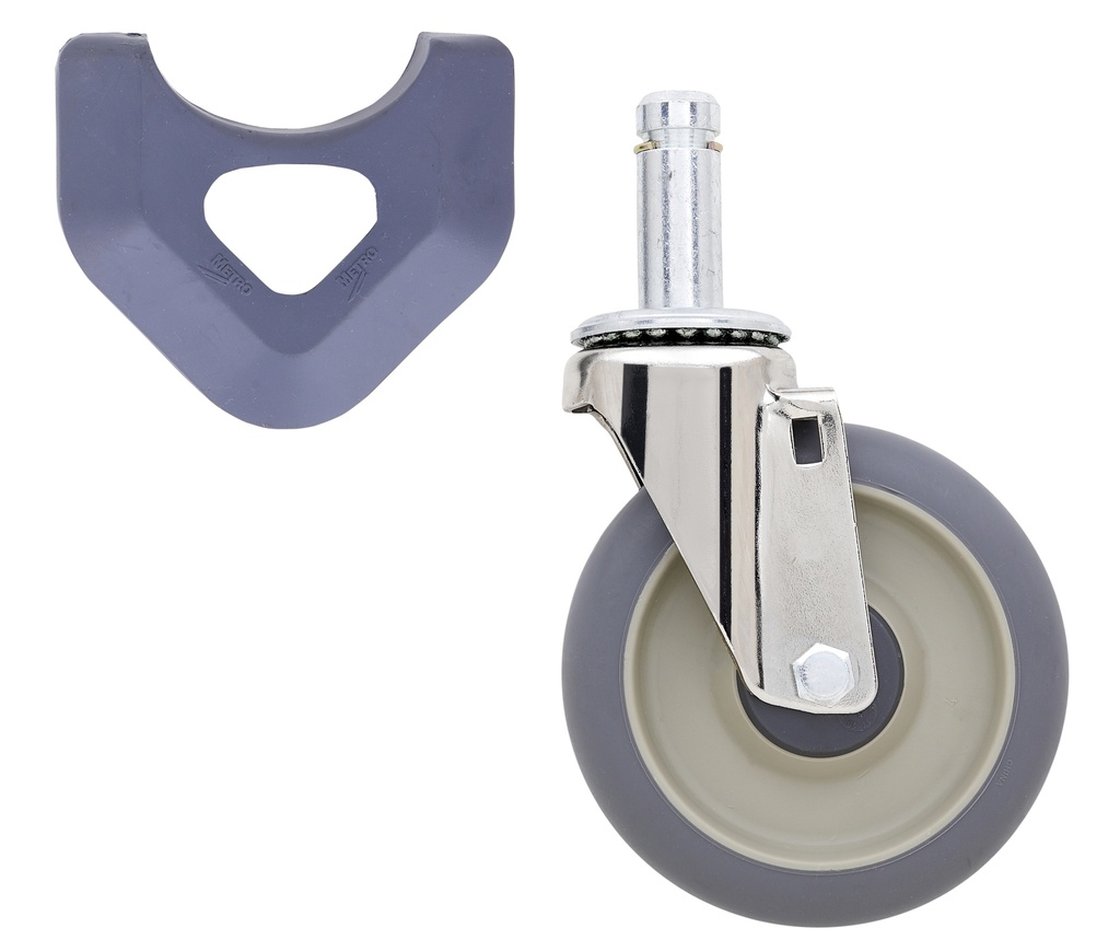 Metro 5MDXA 5" High Modulus Donut Swivel Stem Caster for MetroMax Industrial Plastic Shelving Racks