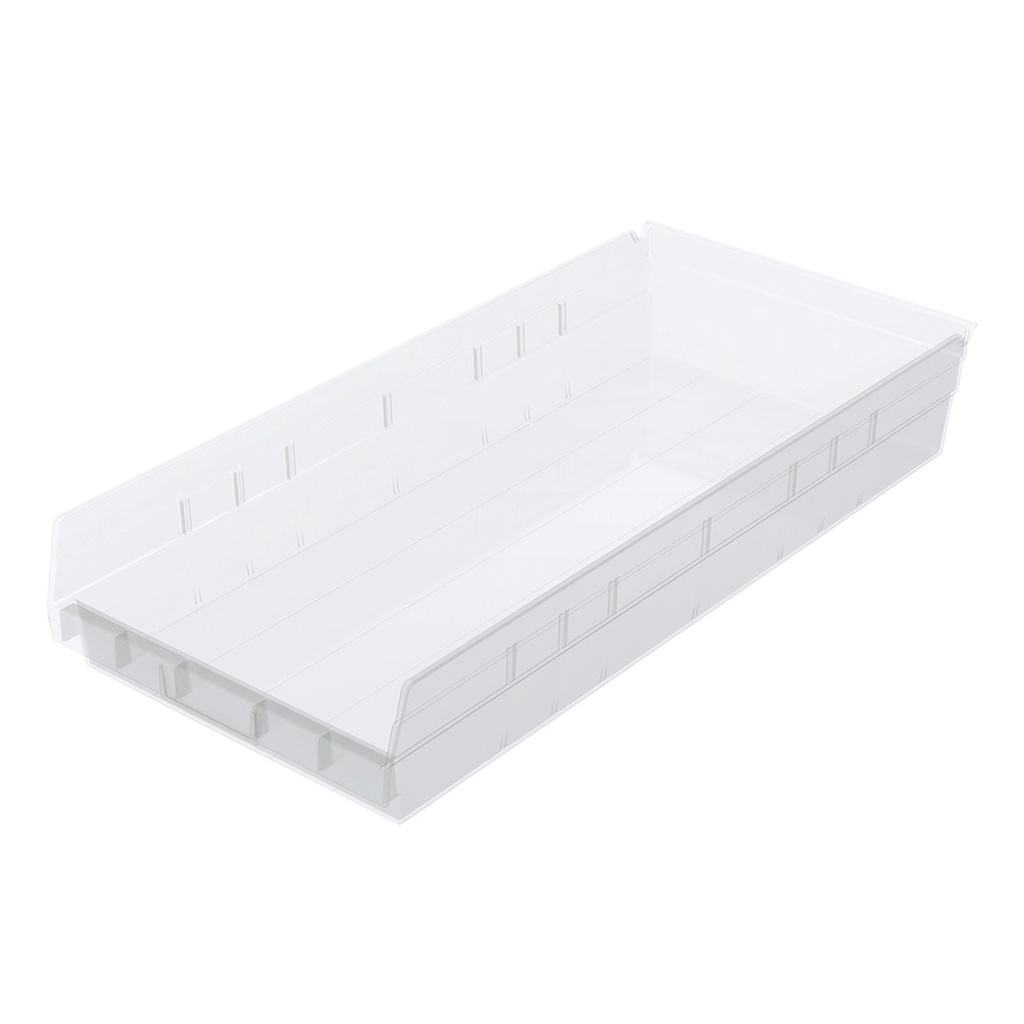 Metro MB30174CLN Nesting Shelf Bin, Clear, 23.6" x 10.6" x 4"