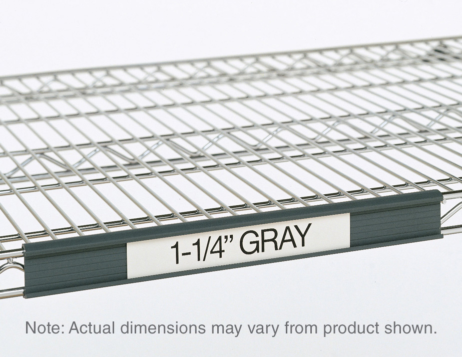 Metro 9990P1 Super Erecta Label Holder, Gray, 13" x 1.25"