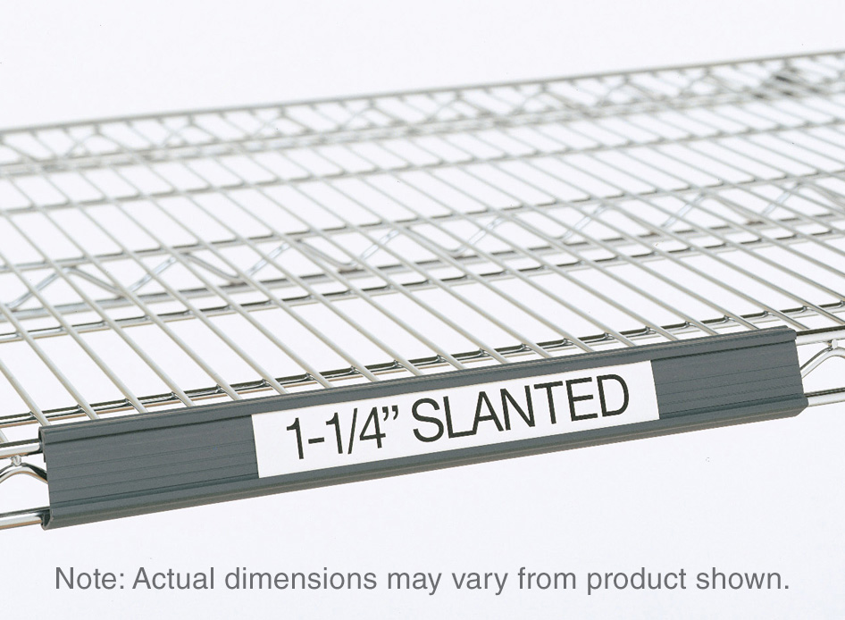 Metro 9990SL Super Erecta Slanted Label Holder, Gray, 3" x 1.25"