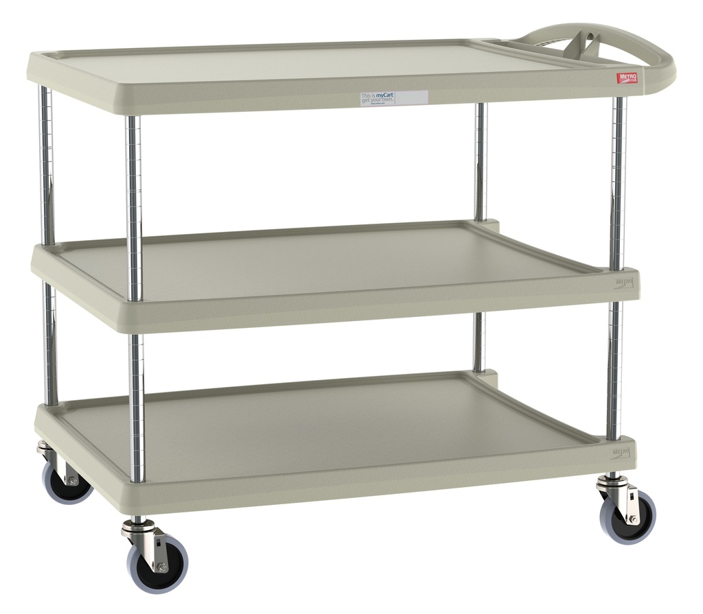 Metro MY2636-35G myCart Series 3-Shelf Utility Cart, Gray, 26" x 36"