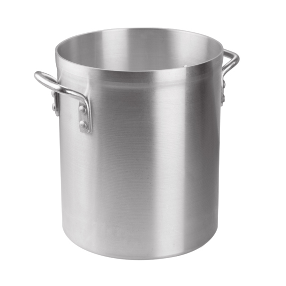 Winco AXS-16 Professional Stock Pot 16 qt 10 inch dia x 12 inch H Round Without Cover Reinforced Rim 3003 Aluminum